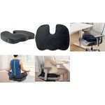 LogiLink Orthopädisches Sitzkissen, schwarz Kern aus Memory-Schaum für optimale Druckverteilung, - 1 Stück (EO0089)