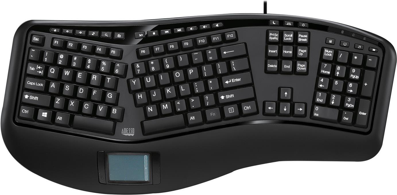 Adesso Tru-Form 450 Tastatur USB QWERTY US Englisch Schwarz (AKB-450UB)