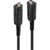 Lindy - HDMI mit Ethernet Kabelset - mikro HDMI (M) bis mikro HDMI (M) - 100,0m - Hybrid Kupfer/Kohlefaser - Schwarz - 4K Unterstützung (38326)