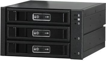 JOUJYE JJ-N-36TM SATA-SAS I II III Gehäuse 8,6cm x 14,6cm for 3XHDD 6,4cm-8,9cm 2,5Zoll-3.5" Schwarz (JJ-N-36TM / A 2677)