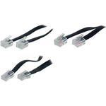 shiverpeaks BASIC-S Modular-Kabel, RJ11-RJ11 Stecker, 15,0 m Länge: 15,0 m, Farbe: schwarz, 4-adrig - 1 Stück (BS70095)