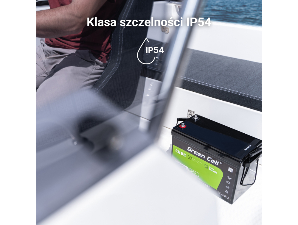 Green Cell CUBE LiFePO4 USV-Akku 12,8 V 80 Ah Schraubkontakt Schwarz/Grün