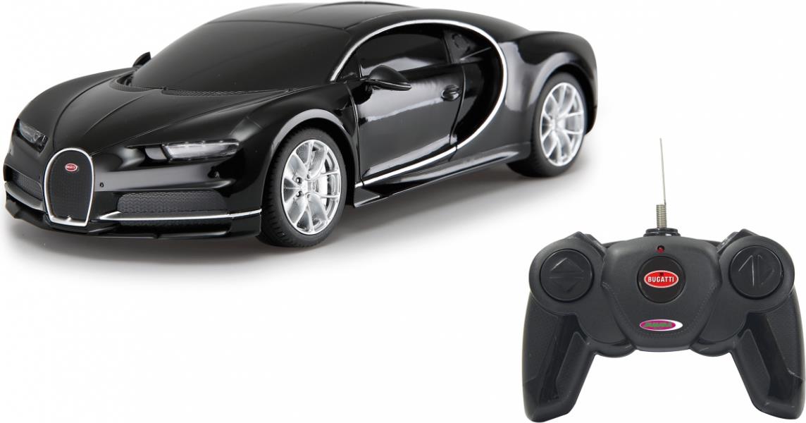 Jamara 405136 RC Bugatti Chiron 1:24 Ferngesteuertes Auto Schwarz 2,4GHz