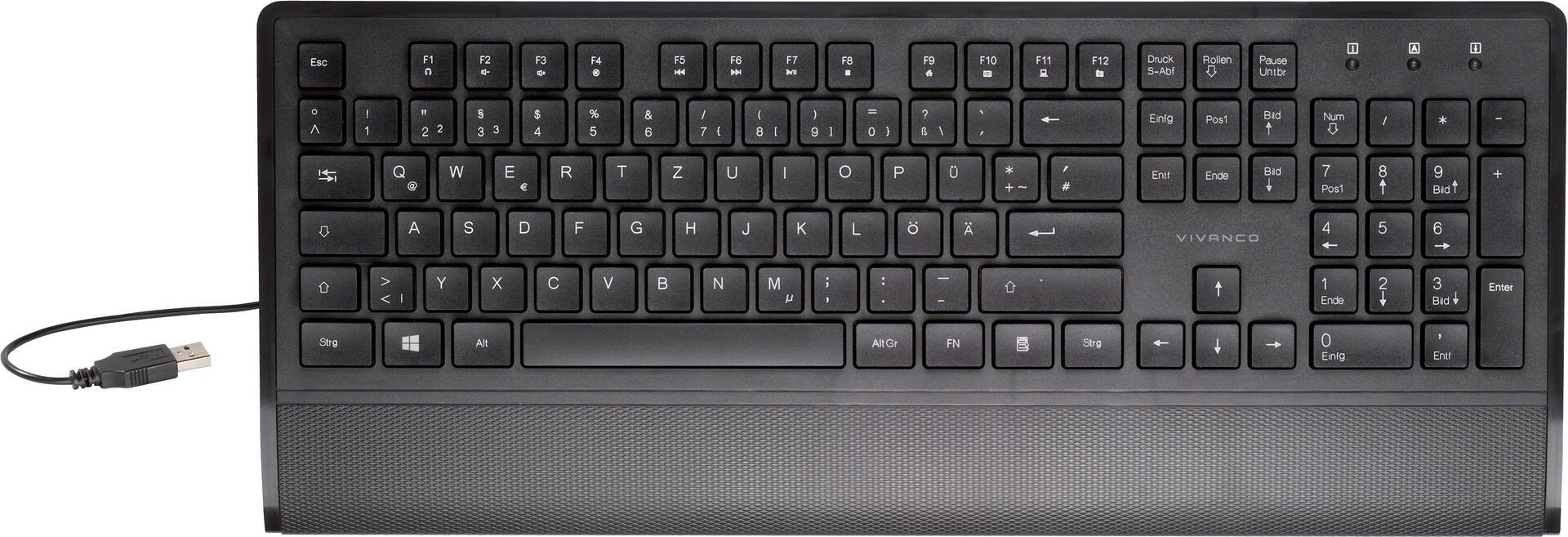 Vivanco IT-KB USB M Tastatur QWERTZ Deutsch Schwarz (60448)