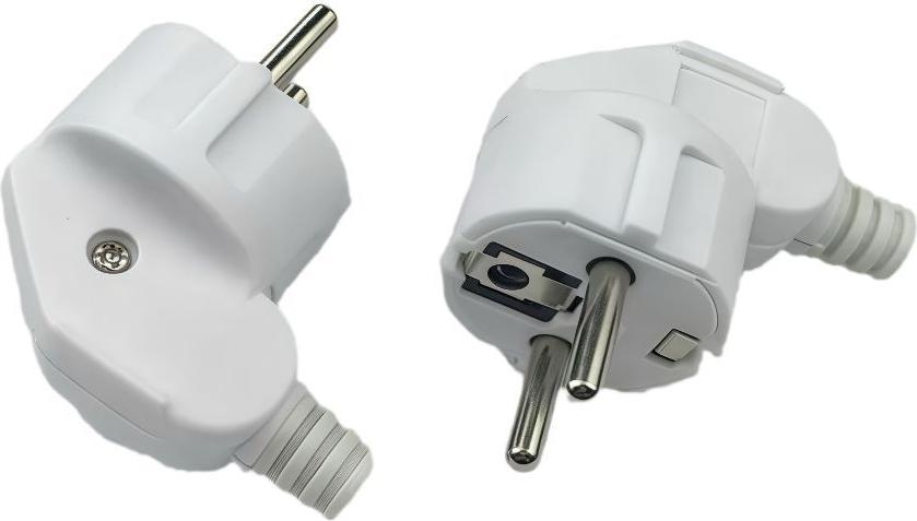 MicroConnect Angled schuko power plug White (MC-GRUA-W)