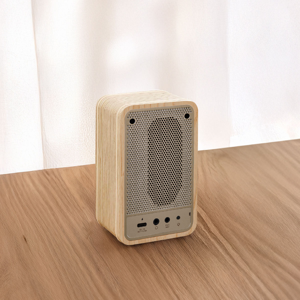 Sangean WR-9 Tragbares FM/AM-Radio Bluetooth Echtholzgehäuse White Ash