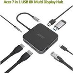 ACER 7in1 USB4 8k Multi Display Hub 1xHDMI/1xDP/2xUSB3.2/USB-C/RJ45/Audi (HP.DSCAB.013)