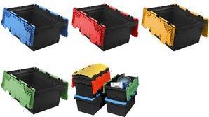 allit Aufbewahrungsbox ProfiPlus CrocoLid 40/27, gelb Transport- und Aufbewahrungsbehälter aus PP, mit zwei - 1 Stück (456658)