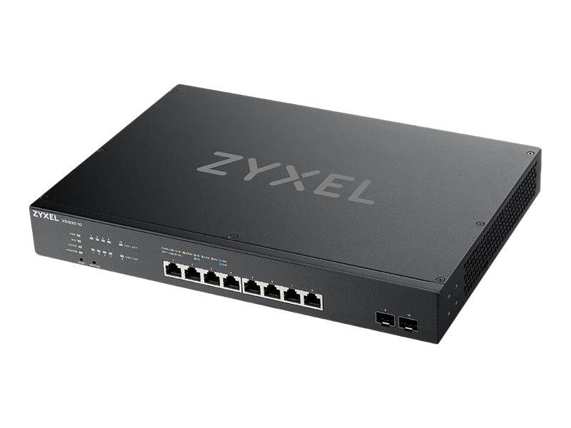 Zyxel XS1930-10 Managed Switch, 8x Multi-Gigabit RJ-45 + 2x SFP+, Schwarz