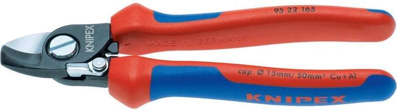 Knipex Kabelschere mit Öffnungsfeder 15mm 165mm (95 22 165)