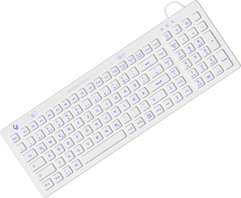 KeySonic KSK-6031INEL Tastatur USB QWERTZ Deutsch Weiß (KSK-6031INEL-Wh (DE))