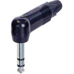 Neutrik Klinken-Steckverbinder 6.35 mm Stecker, gewinkelt Polzahl: 3 Stereo Schwarz NP3RX-BAG 1 St. (NP3RX-BAG)