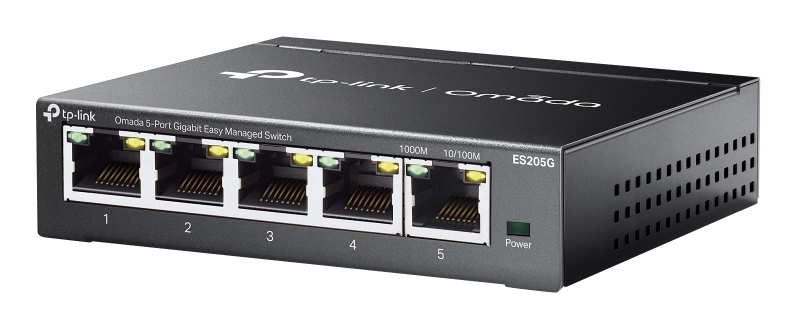 TP-Link Omada ES205G V1 Managed Switch 5 x Gigabit Ethernet Schwarz