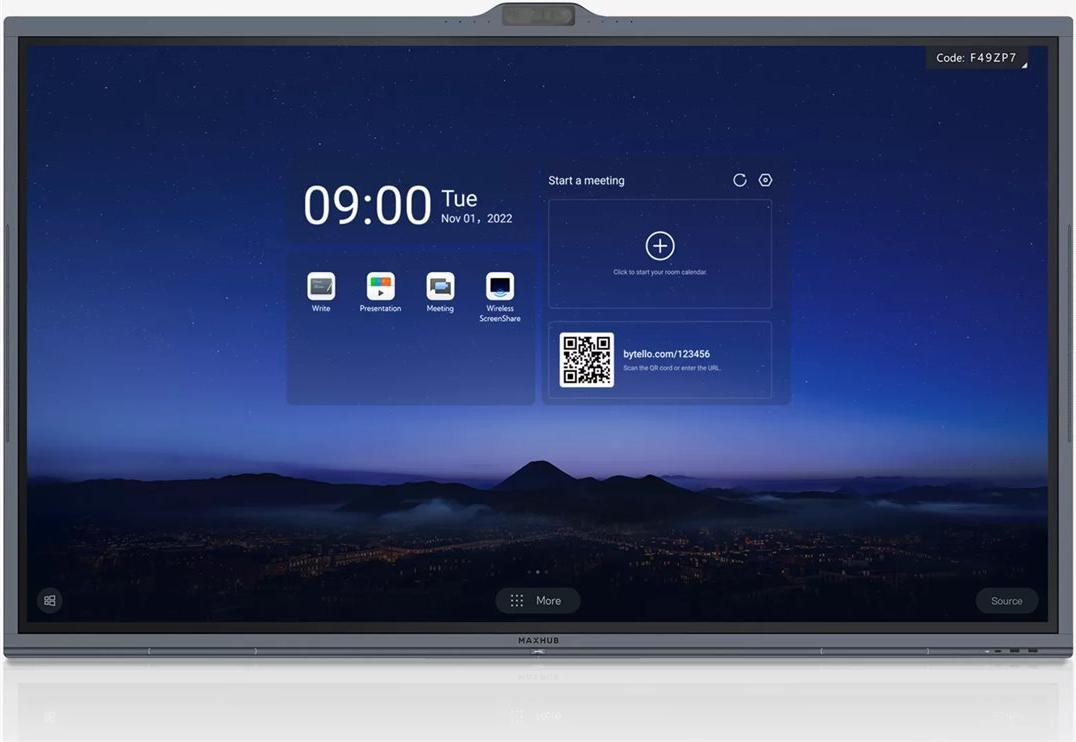 MAXHUB V6 View Pro Series V6530 Kollaborationsdisplay 65" 4K UHD Touch Schwarz
