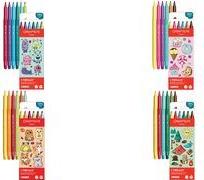 CARAN D'ACHE Fasermaler FIBRALO KAWAII Monsters, 6er Set wasserbasierte, wasserlösliche Tinte, trocken oder nass - 1 Stück (185.801)