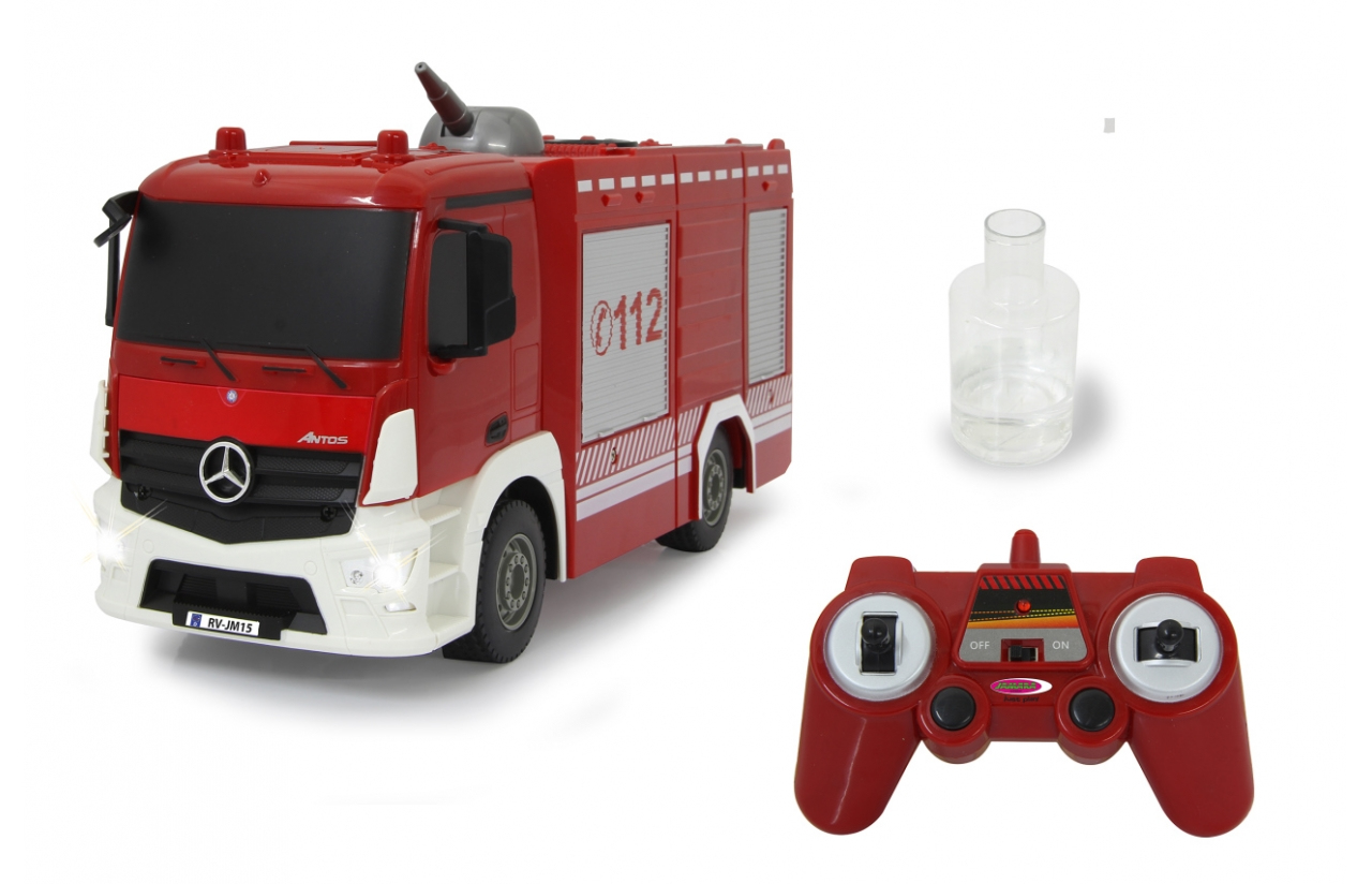 Jamara Fire Fighter TLF Mercedes-Benz Antos RC-Feuerwehrwagen 1:26 Elektromotor 2,4 GHz Rot, Weiß