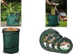 Bradas Gartensack POP UP, 90 Liter, dunkelgrün aus wasserdichtem, UV-beständigem Material, stabile - 1 Stück (TQ-BS90)