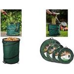 Bradas Gartensack POP UP, 90 Liter, dunkelgrün aus wasserdichtem, UV-beständigem Material, stabile - 1 Stück (TQ-BS90)