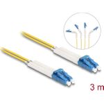 DeLOCK 88072 Glasfaserkabel 3 m LC OS2 Gelb (88072)