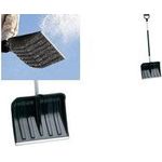 EDA Schneeschaufel mit Aluminiumstiel, Breite: 400 mm Griff und Schaufelblatt aus Kunststoff, mit Aluminiumkante - 1 Stück (010388 NO BX24)