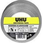 UHU Universal Gewebe-Klebeband, 48 mm x 50 m, grau extra starkes Gewebeband mit Polyester-Beschichtung, zum - 1 Stück (46615)