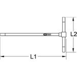 KS TOOLS 3-Wege T-Griff-Innensechskant-Schlüssel, 5,0 mm (158.5105)