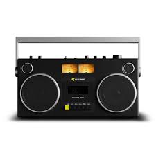 WeAreRewind Curtis Tragbarer Kassettenspieler mit Bluetooth schwarz (GB-001)