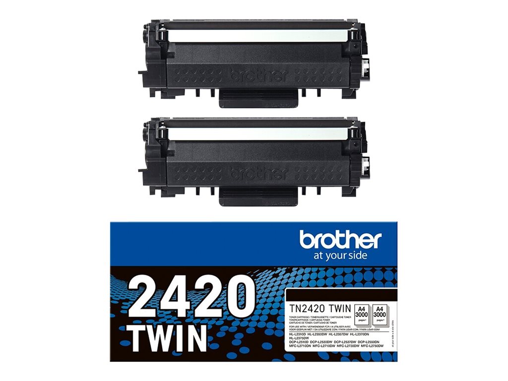 Brother TN TN2420TWIN 2er-Pack Original Tonerkartuschen Schwarz