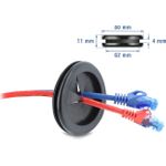 Delock Gummi Kabeldurchführung rund O schwarz (67334)