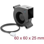 Delock Radiallüfter / Lüftergebläse 12 V DC 60 x 60 x 25 mm mit 3-Pin Lüfteranschluss, schwarz (67492)