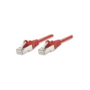 Intellinet Network Patch Cable, Cat5e, 3m, Red, CCA, F/UTP, PVC, RJ45, Gold Plated Contacts, Snagless, Booted, Polybag (331982)