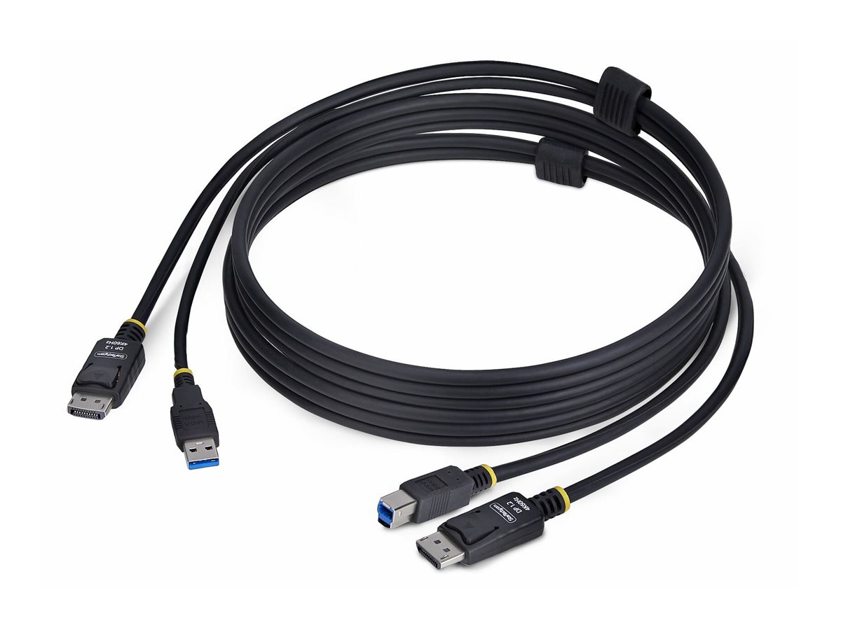 StarTech.com 1.8 m DisplayPort KVM-Kabel 4K 60Hz Schwarz