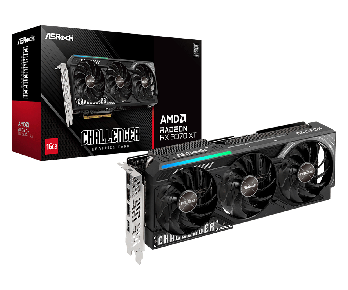 ASRock Challenger Radeon RX 9070 XT 16 GB GDDR6 Schwarz
