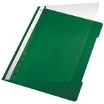 LEITZ Schnellhefter Standard, DIN A4, PVC, grün aus PVC-Hartfolie, Vorderdeckel transparent, Heftmechanik - 25 Stück (4191-00-55)