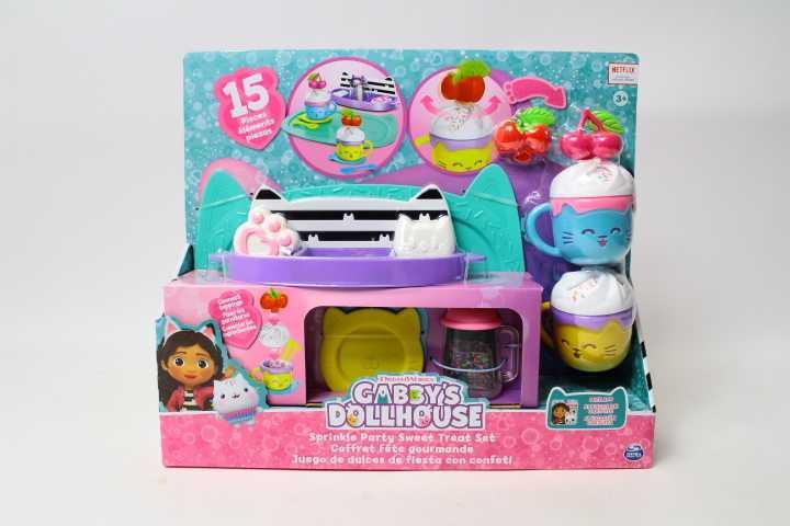 Gabby's Dollhouse - Streuselparty-Kakao-Set - Spielküchen-Kakao-Party-Set mit Obst und Streuseln - Kinderspielzeug für Mädchen und Jungen (6067216)