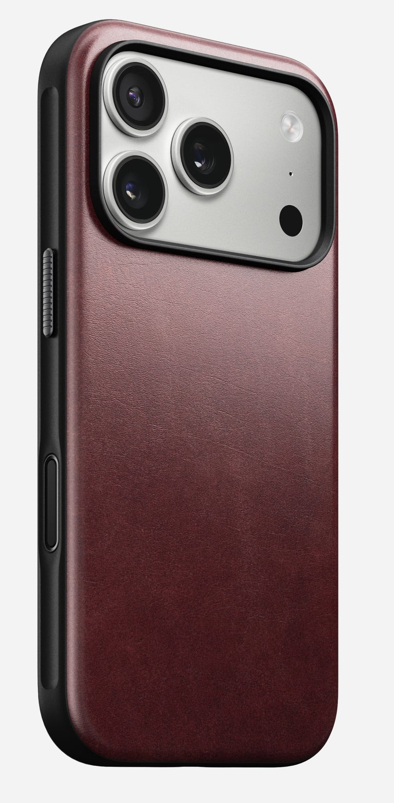 Nomad Modern Leather Case iPhone 17 Pro Bordeaux
