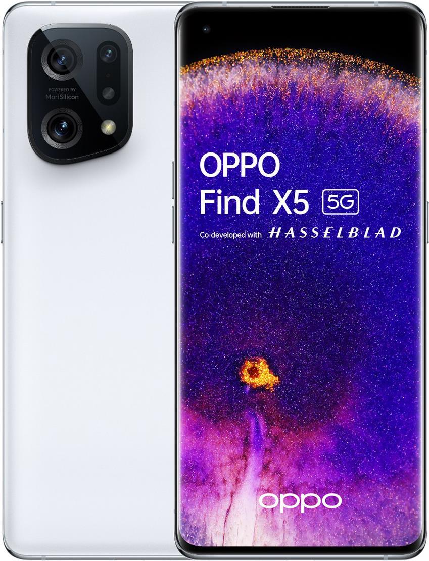 OPPO Find X5 16,6 cm (6.55" ) Dual-SIM Android 12 5G USB Typ-C 8 GB 256 GB 4800 mAh Weiß (6042679)