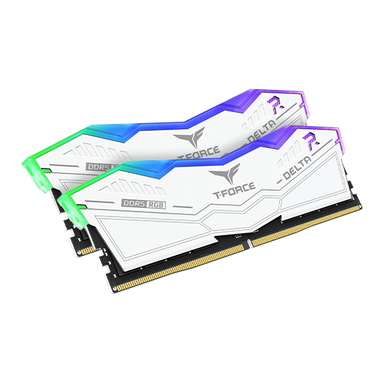 T-FORCE DELTA RGB DDR5 32 GB RAM 6000 MHz CL38 Kit 2x16 GB Weiß