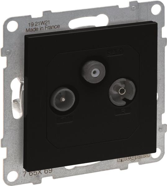 Legrand SEANO Enddose TV-R-SAT f. 765369 HD-TV in der Farbausführung sw lackiert 5 (765369)