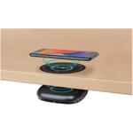 MANHATTAN Induktionsladegerät zur Untertischmontage 10 W Macht Ihr Möbelstück zu einem Ladepad mit Schnellladefunktion, 10 W / 7,5 W / 5 W Ausgangsleistung, schwarz (102346)