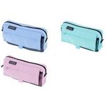 herlitz Schlamper-Etui mit Netztasche "Pastell Mix" aus Polyester, großes Hauptfach, 1 Netztasche mit - 3 Stück (400205926)