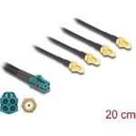 Delock Kabel Mini FAKRA Z Buchse quad zu 4 x SMA Buchse A-Typ (90127)