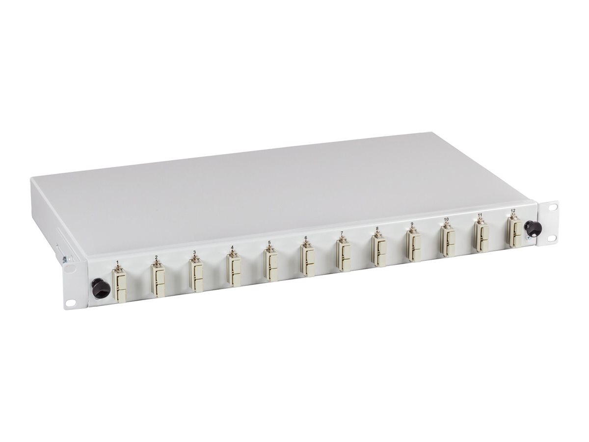 EFB-Elektronik Spleißbox B61203.12OM4 12x SC OM4 1HE 19" ausziehbar Grau