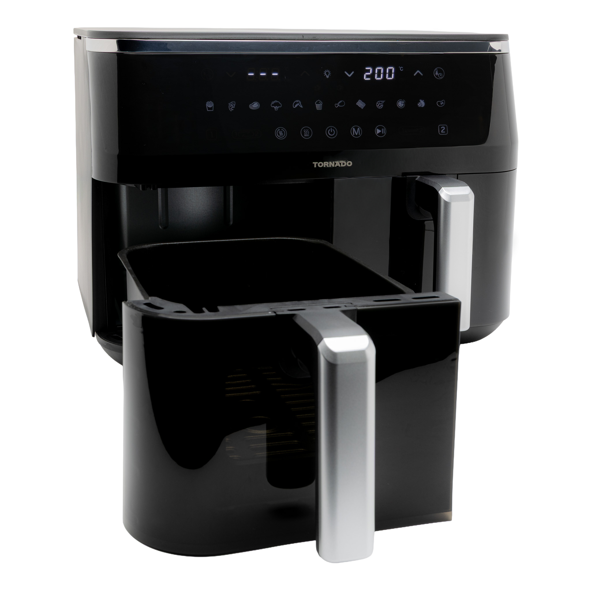 Tornado TAFT-1000-GS Heißluftfritteuse Duo 9 l 3100 W Schwarz