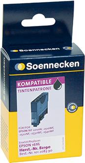 Soennecken Tintenpatrone 82190 wie Epson C13T16314012 16XL schwarz (82190)