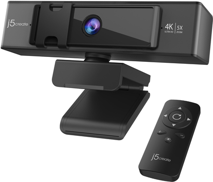 j5create JVCU435-N USB™ 4K Ultra HD Webcam mit 5x Digital Zoom Remote Control (JVCU435-N)