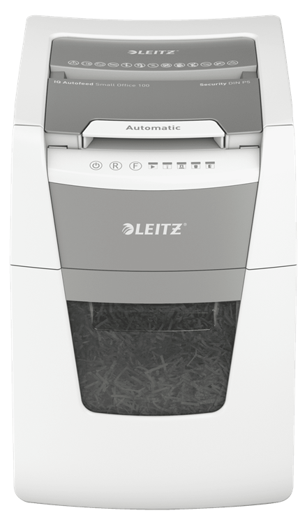 Leitz 80120000 Aktenvernichter Mikrogeschnittene Zerkleinerung 22 cm Grau - Weiß (80120000)
