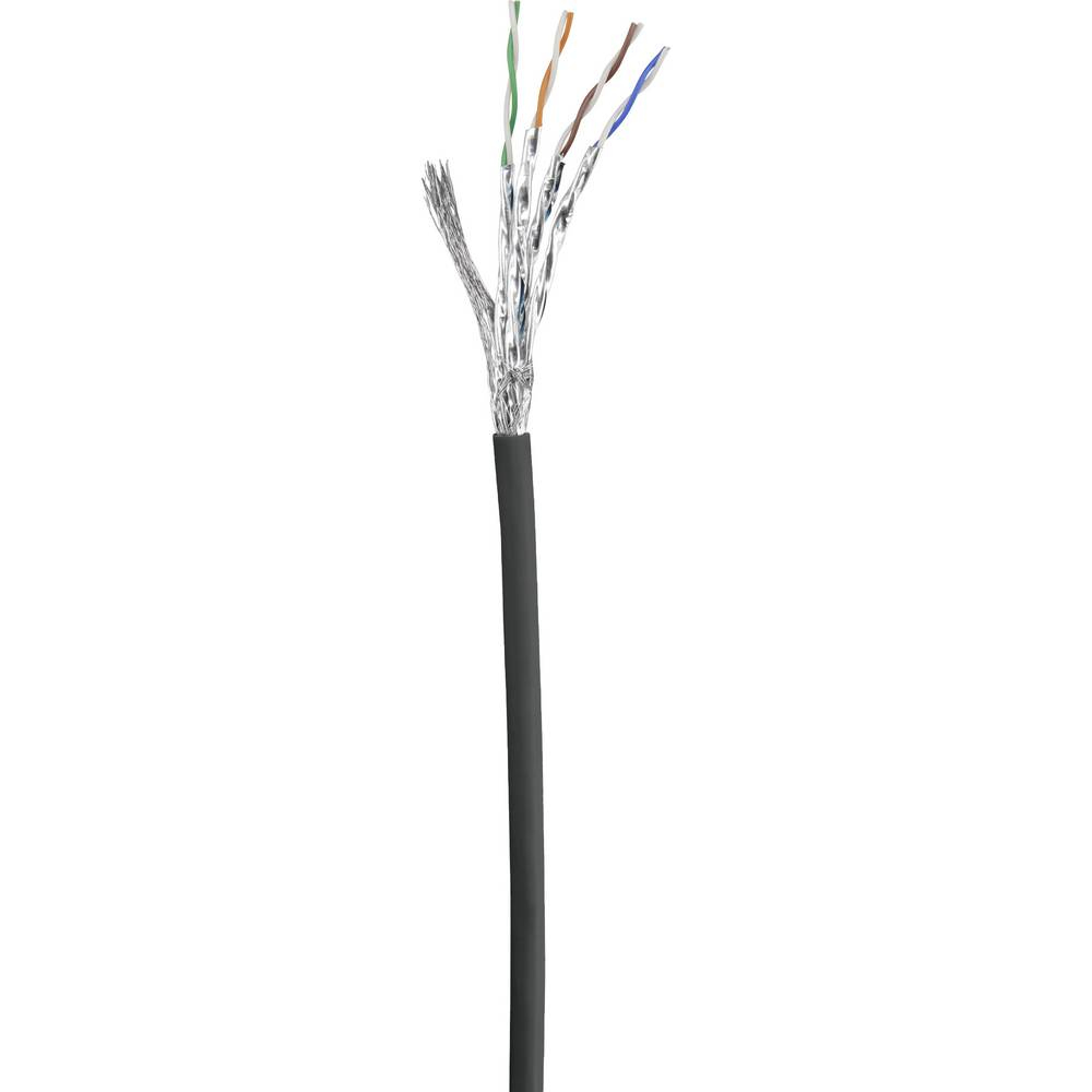 Renkforce RF-4979742 CAT 6 S/FTP RJ45 Patchkabel 3 m Schwarz