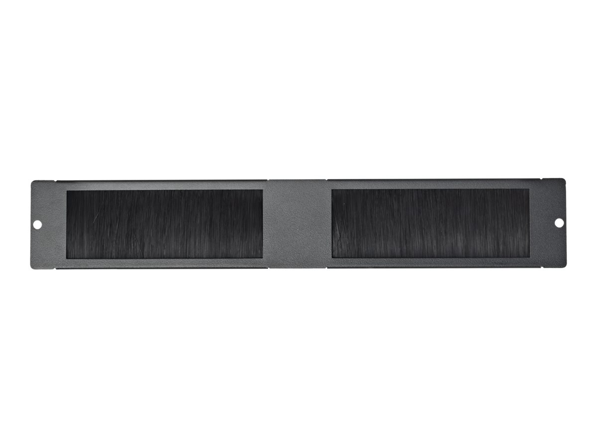 V7 RMWCBRUSHACCS Rack-Platte mit Bürsten-Durchführung 2U Schwarz