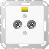 JUNG A 565-2 BF WW Steckdose Weiß (A565-2BFWW)